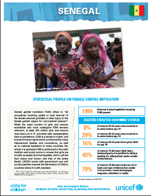 UNICEF Profile: FGM in Senegal (2020)
